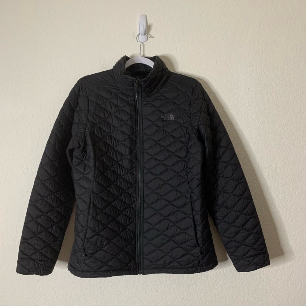 The north face womens black thermoball full zip jacket L